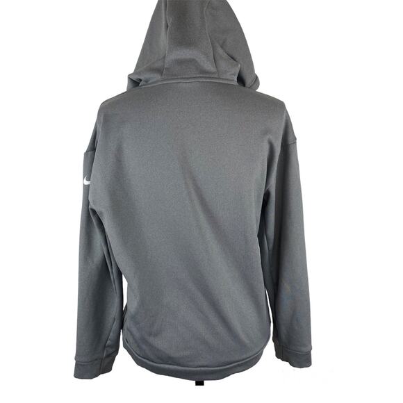 Nike Therma Fleece Sweatshirt Gray Training Hoodie 929693 Just Do It Women Sm - Picture 3 of 13